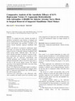 Research paper thumbnail of Comparative Analysis of the Anesthetic Efficacy of 0.5% Ropivacaine Versus 2% Lignocaine Hydrochloride with Adrenaline (1:80,000) for Inferior Alveolar Nerve Block in Surgical Removal of Impacted Mandibular Third Molars