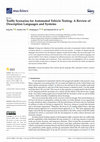 Research paper thumbnail of Traffic Scenarios for Automated Vehicle Testing: A Review of Description Languages and Systems