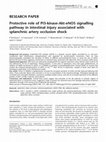 Research paper thumbnail of Protective role of PI3-kinase-Akt-eNOS signalling pathway in intestinal injury associated with splanchnic artery occlusion shock