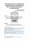 Research paper thumbnail of Herramienta para la medición del desempeño de los requisitos del SGC, considerando criterios normativos ISO