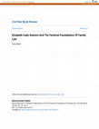 Research paper thumbnail of Elizabeth Cady Stanton and the Feminist Foundations of Family Law