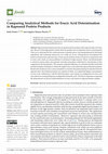 Research paper thumbnail of Comparing Analytical Methods for Erucic Acid Determination in Rapeseed Protein Products