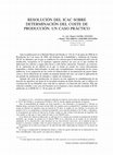 Research paper thumbnail of Resolución del ICAC sobre determinación del coste de producción: Un caso práctico