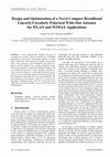 Research paper thumbnail of Design and Optimization of a Novel Compact Broadband Linearly/Circularly Polarized Wide-Slot Antenna for WLAN and WiMAX Applications