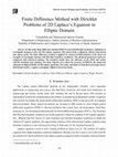 Research paper thumbnail of Finite Difference Method with Dirichlet Problems of 2D Laplace’s Equation in Elliptic Domain