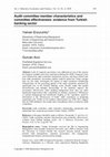 Research paper thumbnail of Audit Committee Member Characteristics and Committee Effectiveness: Evidence from Turkish Banking Sector