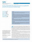 Research paper thumbnail of Accuracy of the ADNEX MR scoring system based on a simplified MRI protocol for the assessment of adnexal masses