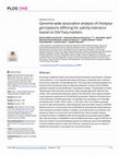 Research paper thumbnail of Genome-wide association analysis of chickpea germplasms differing for salinity tolerance based on DArTseq markers