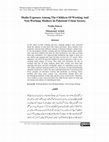 Research paper thumbnail of Media exposure among the children of working and non-working mothers in Pakistani urban society