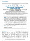 Research paper thumbnail of A Low-Profile Wideband Shared-Aperture Dual-Polarized Antenna Utilizing Dual-Function Slot