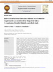 Research paper thumbnail of Effect of intravenous lidocaine infusion on sevoflurane requirements as monitored by bispectral index: A randomized double-blinded controlled study