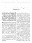 Research paper thumbnail of Primitive Neuroectodermal Tumor/Ewing Sarcoma of the Retina