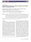 Research paper thumbnail of Physico-chemical parameters, bioactive compounds and microbial quality of thermo-sonicated carrot juice during storage