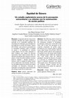 Research paper thumbnail of Un estudio exploratorio acerca de la percepción universitaria y su relación con la construcción de acción política