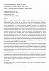 Research paper thumbnail of Communication and Ethical Behavior in the Public Service