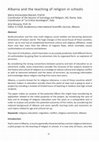 Research paper thumbnail of Albania and the teaching of religion in schools