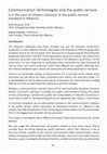 Research paper thumbnail of Communication Technologies and the public service: Is it the case of citizens inclusion in the public service standard in Albania?