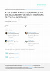 Research paper thumbnail of A low power wireless sensor node for the measurement of height variations of coastal sand dunes