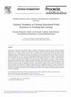 Research paper thumbnail of Teachers’ Readiness in Utilizing Educational Portal Resources in Teaching and Learning