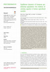 Research paper thumbnail of Equilibrium dynamics of European pre-industrial populations: the evidence of carrying capacity in human agricultural societies