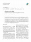 Research paper thumbnail of Fractional-Order Control of a Micrometric Linear Axis