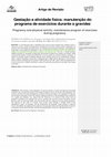 Research paper thumbnail of Gestação e atividade física: manutenção do programa de exercícios durante a gravidez Pregnancy and physical activity: maintenance program of exercises during pregnancy