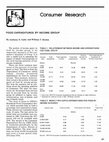 Research paper thumbnail of Food Expenditures by Income Group