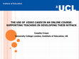 Research paper thumbnail of The use of video cases in an online course: supporting teachers in developing their RiTPACK