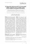 Research paper thumbnail of La planeación gubernamental en la universidad pública. Elementos para el análisis crítico de los cambios en la gestión universitaria