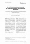 Research paper thumbnail of Un análisis crítico al marco conceptual del desarrollo sostenible y sus herramientas de medición