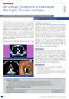 Research paper thumbnail of An unusual complication of esophageal stenting for corrosive Acid injury