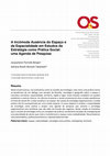 Research paper thumbnail of A Incômoda Ausência do Espaço e da Espacialidade em Estudos da Estratégia como Prática Social: uma Agenda de Pesquisa