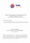 Research paper thumbnail of Enquête sur le bien-être et la santé mentale dans l'industrie musicale en France