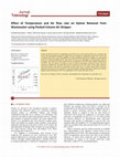 Research paper thumbnail of Effect of Temperature and Air flow rate on Xylene Removal from Wastewater using Packed Column Air Stripper