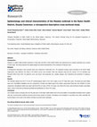 Research paper thumbnail of Epidemiology and clinical characteristics of the Measles outbreak in the Nylon Health District, Douala Cameroon: a retrospective descriptive cross sectional study