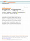 Research paper thumbnail of Mahan excitons in room-temperature methylammonium lead bromide perovskites