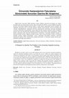 Research paper thumbnail of Üniversite Hastanelerinin Faturalama Sürecindeki Sorunları Üzerine Bir Araştırma