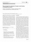 Research paper thumbnail of Pharmacological investigations of organic crude fractions of Dysophylla auricularia