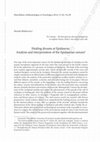 Research paper thumbnail of Articles: Healing dreams at Epidaurus. Analysis and interpretation of the Epidaurian iamata