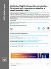 Research paper thumbnail of Optimized highly charged ion production for strong soft x-ray sources obeying a quasi-Moseley’s law