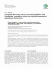 Research paper thumbnail of Young Male Presenting with an Acute Diarrheal Illness with Unexplained Transudative Ascites: An Atypical Presentation of Appendicular Tuberculosis