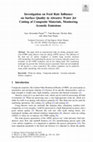 Research paper thumbnail of Investigation on Feed Rate Influence on Surface Quality in Abrasive Water Jet Cutting of Composite Materials, Monitoring Acoustic Emissions