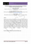 Research paper thumbnail of Establishment Quality Assurance System & Development of Internal Evaluation in the Islamic Republic of Iran