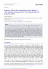 Research paper thumbnail of Property rights rule: comments on Bart Wilson's ‘The primacy of property; Or, the subordination of property rights’