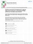 Research paper thumbnail of Inhibitory potential of strepthonium A against Shiga toxin production in enterohemorrhagic Escherichia coli (EHEC) strain EDL933