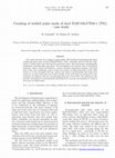 Research paper thumbnail of Cracking of welded joints made of steel X10CrMoVNb9-1 (T91) - case study