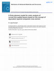 Research paper thumbnail of A finite element model for static analysis of curved thin-walled beams based on the concept of equivalent layered composite cross section