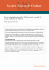 Research paper thumbnail of Democratizing Foreign Policy: Parliamentary Oversight of Treaty Ratification in Pakistan