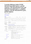 Research paper thumbnail of Lactarius deliciosus isolate UEZB1 internal transcribed spacer 1, partial sequence; 5.8S ribosomal RNA gene and internal transcribed spacer 2, complete sequence; and 28S ribosomal RNA gene, partial sequence