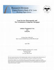 Research paper thumbnail of Loan Servicer Heterogeneity and the Termination of Subprime Mortgages